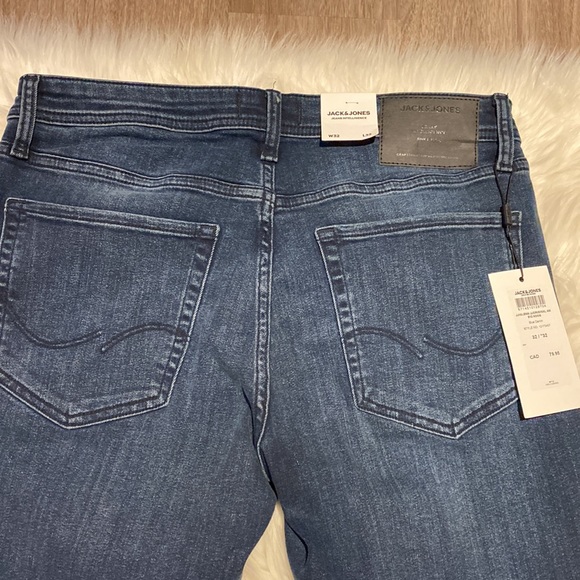 Jack & Jones Denim Men’s Blue Jeans Skinny Glenn Waist Size 32 Leg 32 NWT - Picture 6 of 9